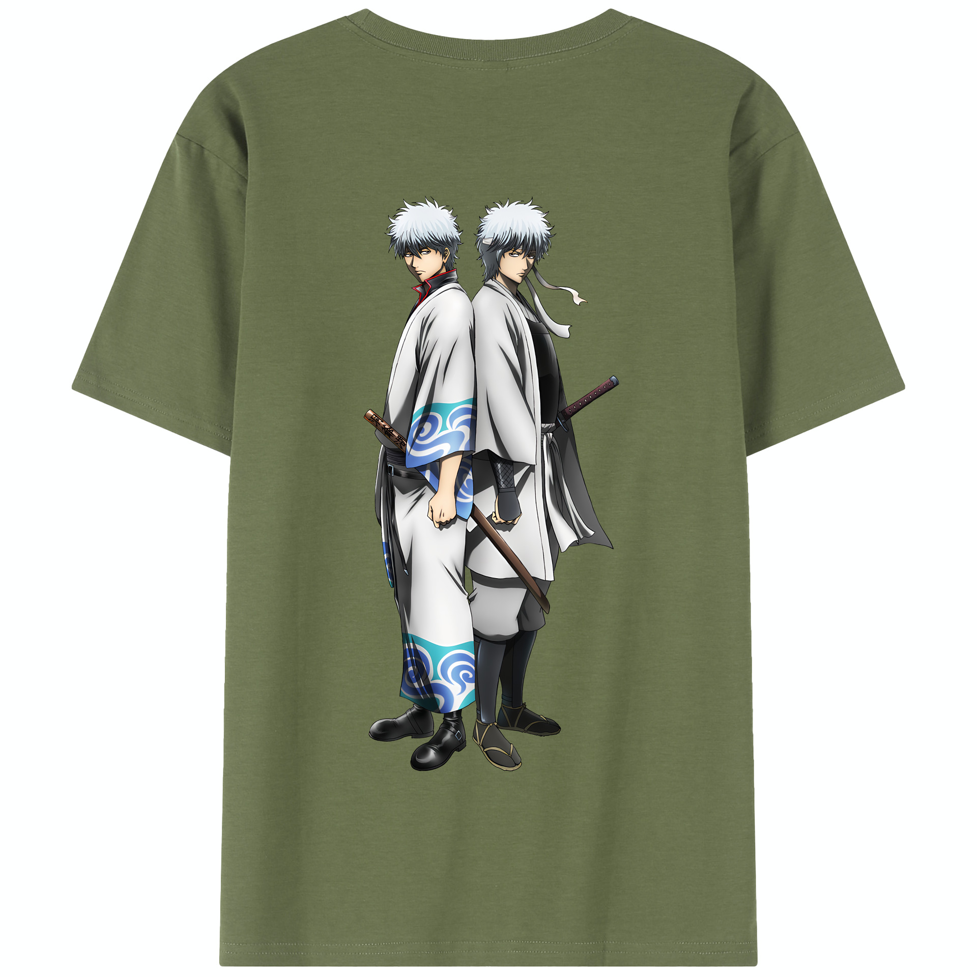 （画像用） ぎんたま 坂田銀時（さかたぎんとき） 神楽 志村新八（しむら しんぱち） GINTAMA Sakata Gintoki Kagura Shimura Shinpachi 綿100％半袖Tシャツ（背面プリント）